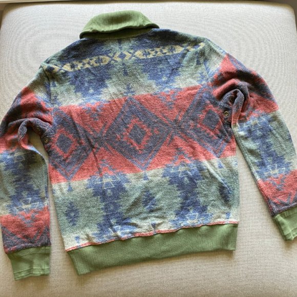 Polo Ralph Lauren Men's Vintage Diamond Beacon Shawl Sweater Size Medium - Picture 8 of 11